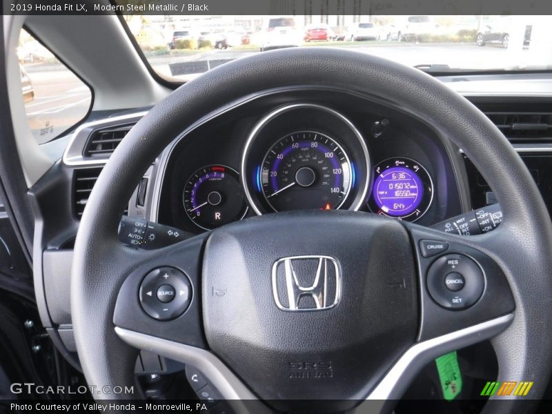 Modern Steel Metallic / Black 2019 Honda Fit LX