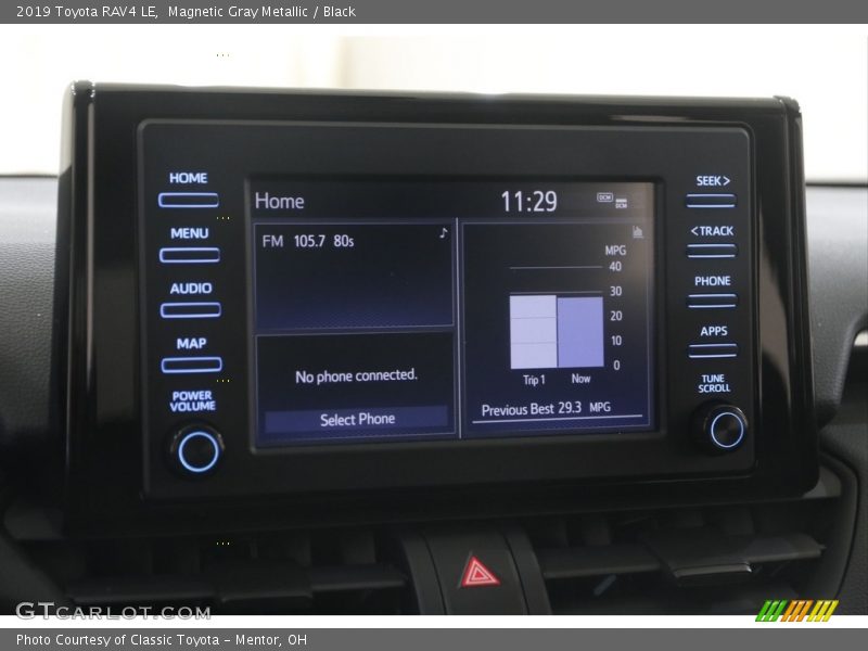 Magnetic Gray Metallic / Black 2019 Toyota RAV4 LE