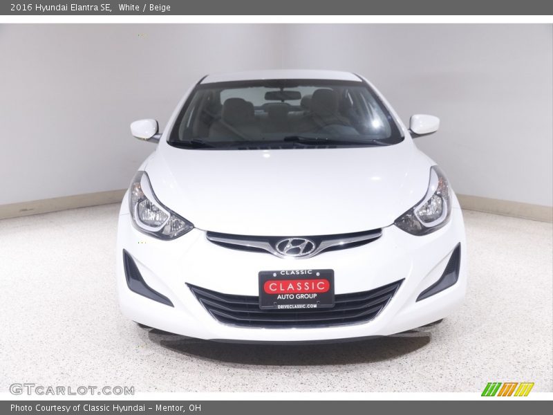 White / Beige 2016 Hyundai Elantra SE