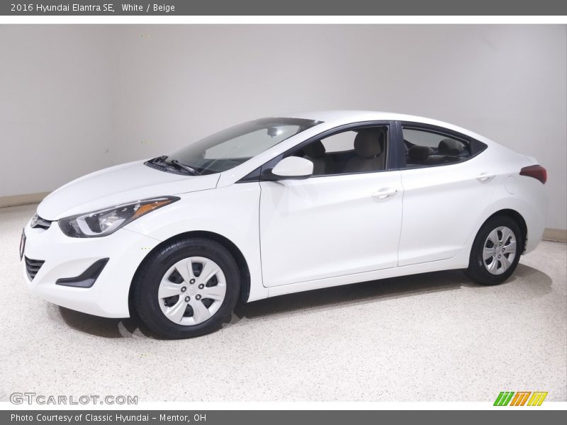 White / Beige 2016 Hyundai Elantra SE