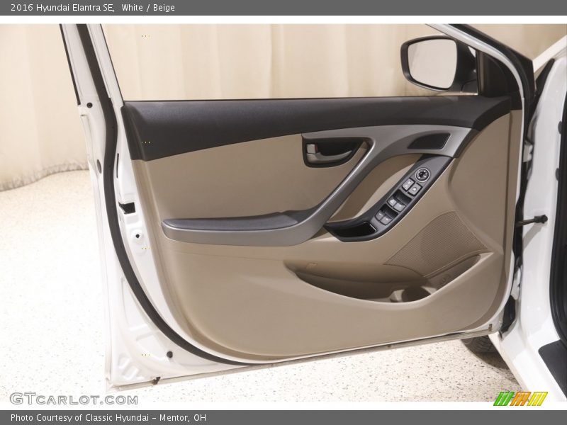 White / Beige 2016 Hyundai Elantra SE