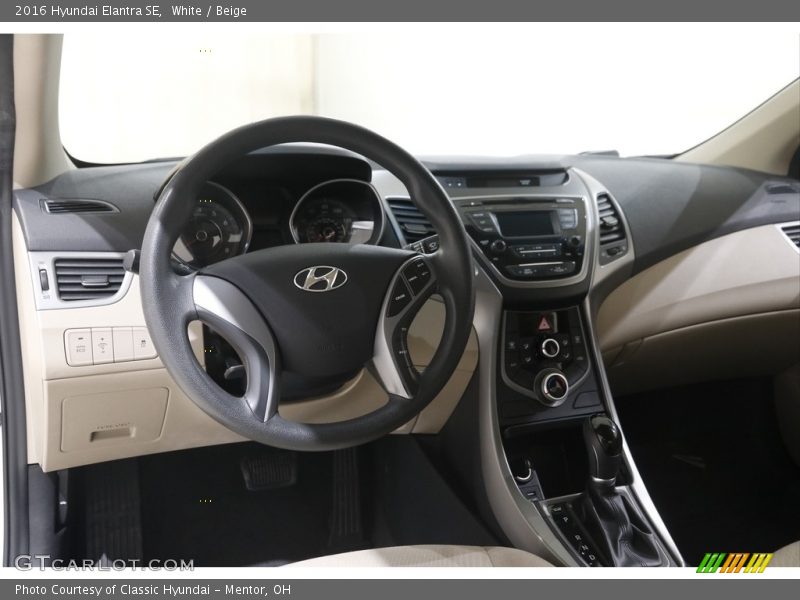 White / Beige 2016 Hyundai Elantra SE