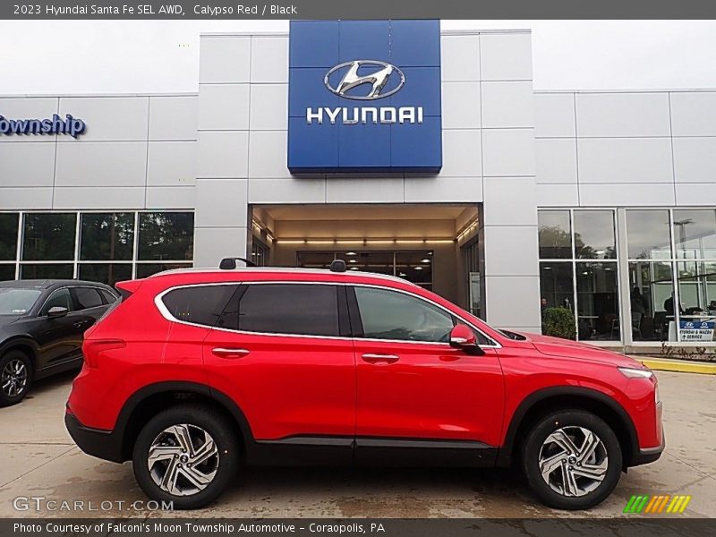 Calypso Red / Black 2023 Hyundai Santa Fe SEL AWD