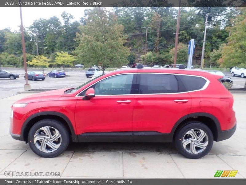 Calypso Red / Black 2023 Hyundai Santa Fe SEL AWD