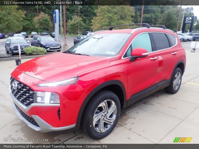 Calypso Red / Black 2023 Hyundai Santa Fe SEL AWD