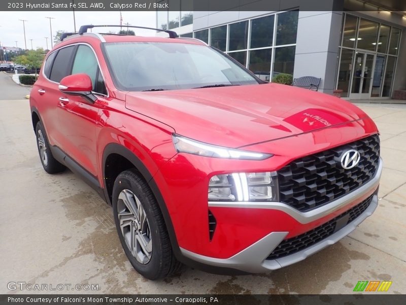Calypso Red / Black 2023 Hyundai Santa Fe SEL AWD