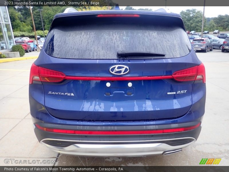 Stormy Sea / Beige 2023 Hyundai Santa Fe Limited AWD