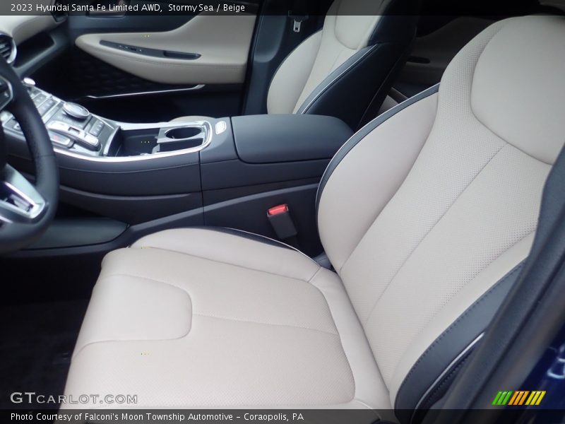 Stormy Sea / Beige 2023 Hyundai Santa Fe Limited AWD