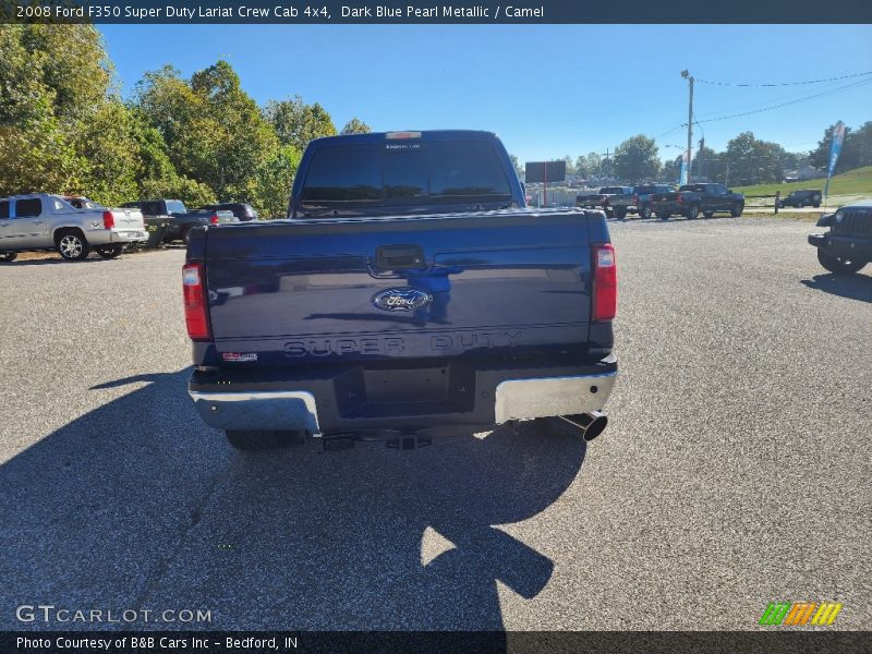 Dark Blue Pearl Metallic / Camel 2008 Ford F350 Super Duty Lariat Crew Cab 4x4