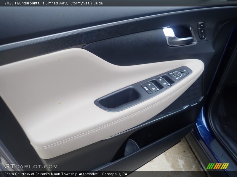 Stormy Sea / Beige 2023 Hyundai Santa Fe Limited AWD