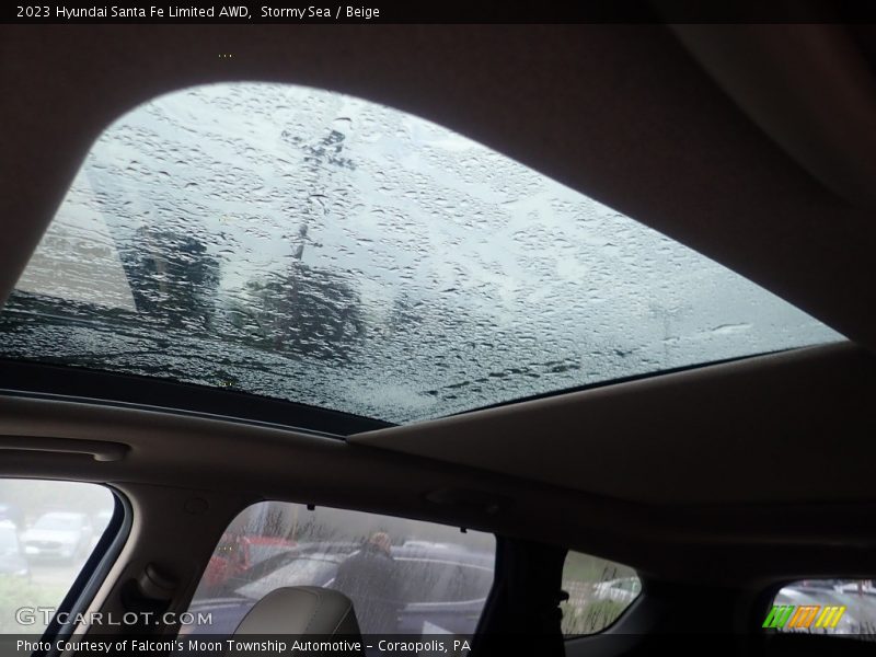 Stormy Sea / Beige 2023 Hyundai Santa Fe Limited AWD