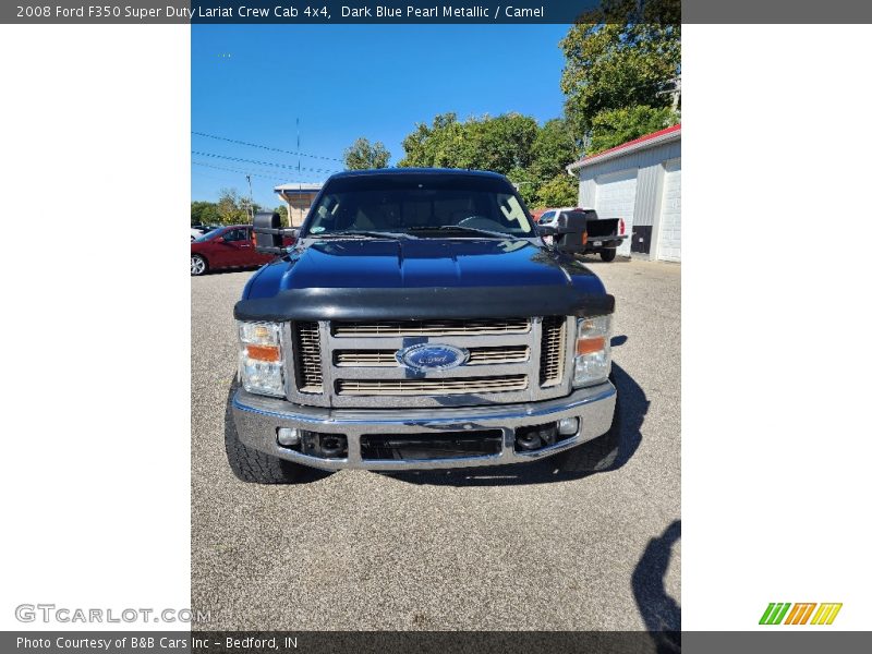 Dark Blue Pearl Metallic / Camel 2008 Ford F350 Super Duty Lariat Crew Cab 4x4