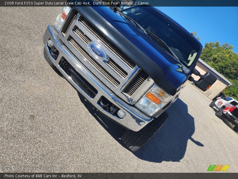 Dark Blue Pearl Metallic / Camel 2008 Ford F350 Super Duty Lariat Crew Cab 4x4
