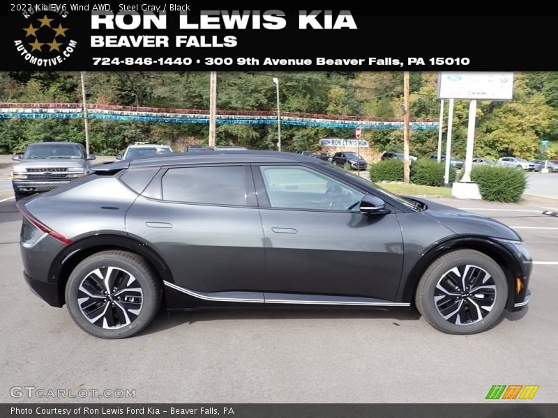 Steel Gray / Black 2022 Kia EV6 Wind AWD