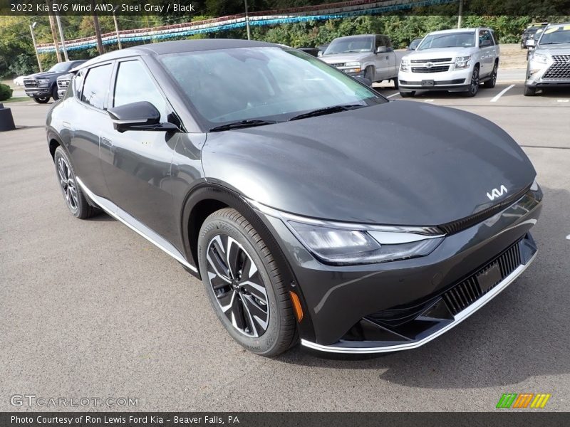 Steel Gray / Black 2022 Kia EV6 Wind AWD