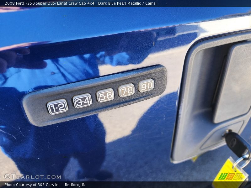 Dark Blue Pearl Metallic / Camel 2008 Ford F350 Super Duty Lariat Crew Cab 4x4