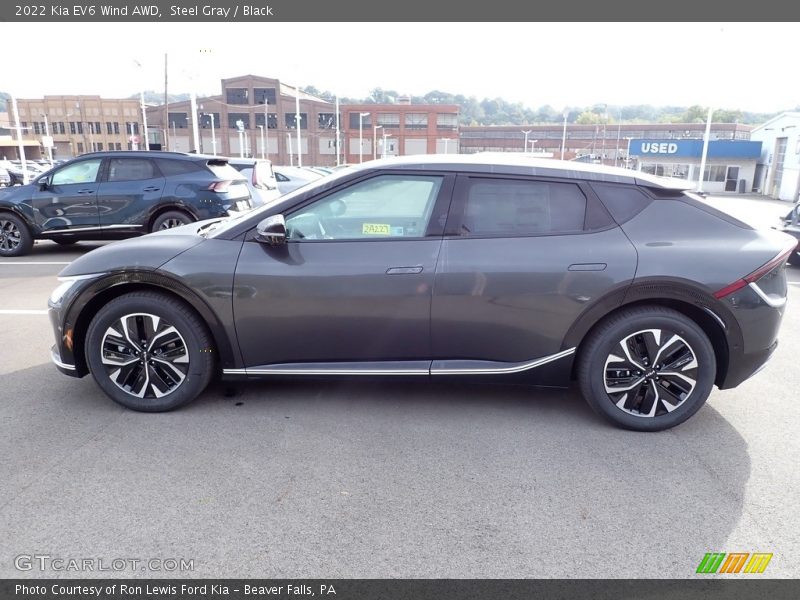 Steel Gray / Black 2022 Kia EV6 Wind AWD