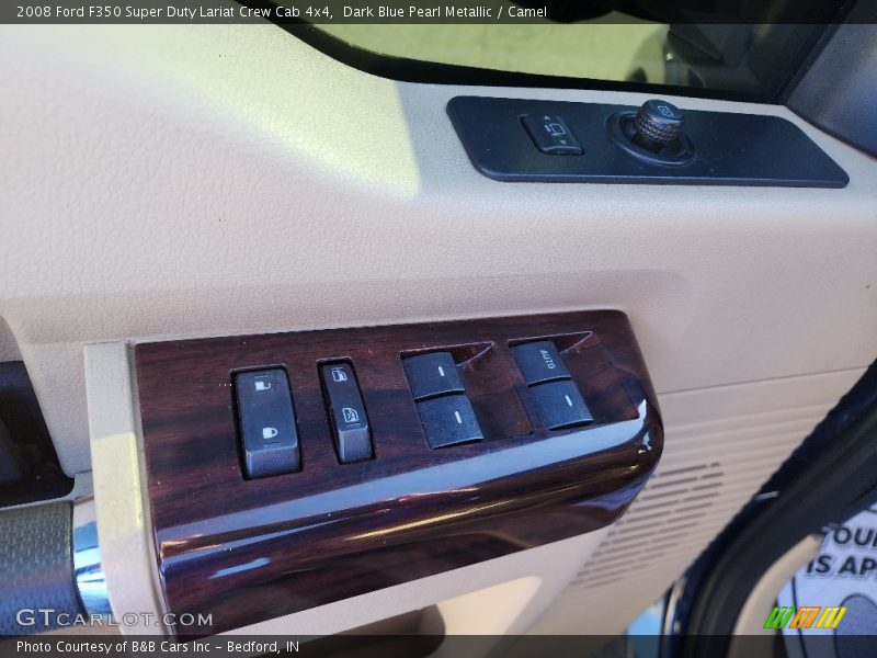 Dark Blue Pearl Metallic / Camel 2008 Ford F350 Super Duty Lariat Crew Cab 4x4