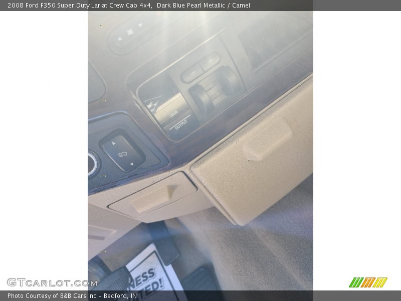 Dark Blue Pearl Metallic / Camel 2008 Ford F350 Super Duty Lariat Crew Cab 4x4
