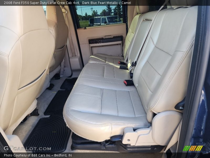 Dark Blue Pearl Metallic / Camel 2008 Ford F350 Super Duty Lariat Crew Cab 4x4