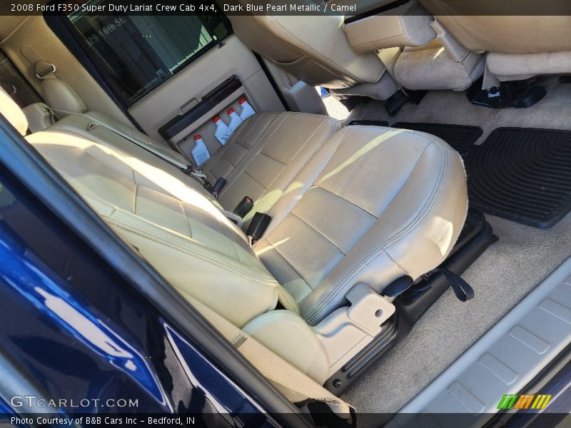Dark Blue Pearl Metallic / Camel 2008 Ford F350 Super Duty Lariat Crew Cab 4x4