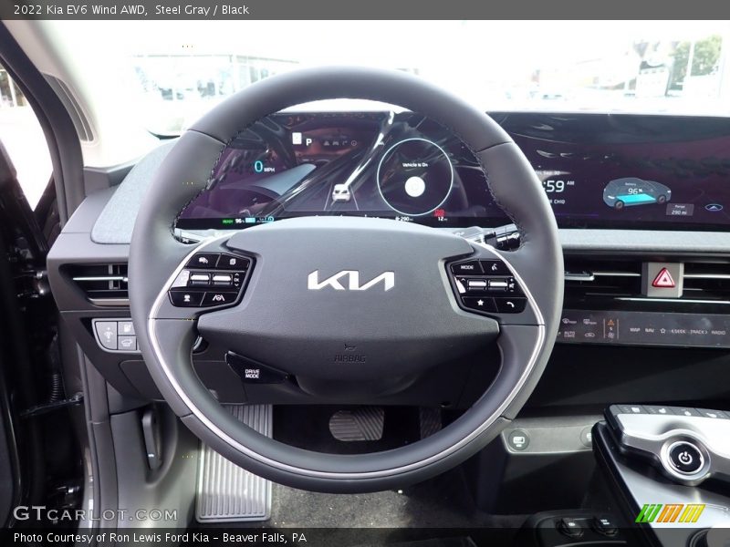 Steel Gray / Black 2022 Kia EV6 Wind AWD