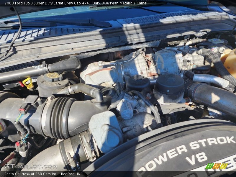 Dark Blue Pearl Metallic / Camel 2008 Ford F350 Super Duty Lariat Crew Cab 4x4