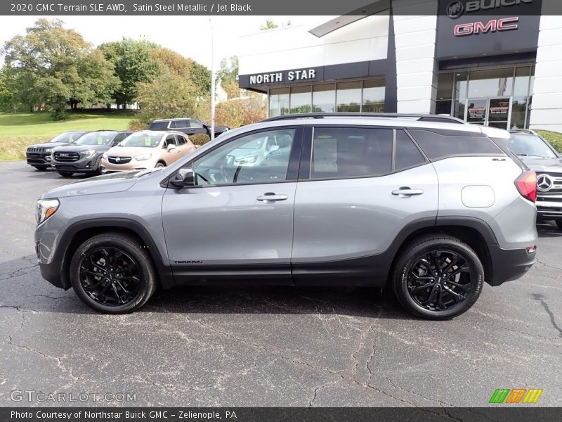 Satin Steel Metallic / Jet Black 2020 GMC Terrain SLE AWD