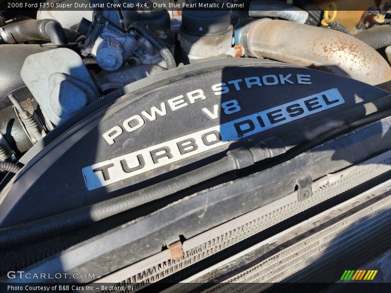 Dark Blue Pearl Metallic / Camel 2008 Ford F350 Super Duty Lariat Crew Cab 4x4