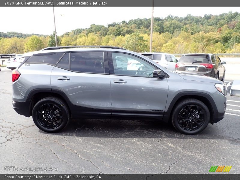 Satin Steel Metallic / Jet Black 2020 GMC Terrain SLE AWD