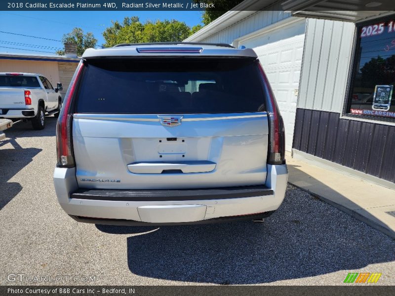 Radiant Silver Metallic / Jet Black 2018 Cadillac Escalade Platinum 4WD