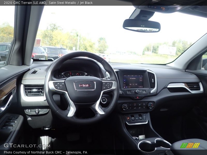 Satin Steel Metallic / Jet Black 2020 GMC Terrain SLE AWD