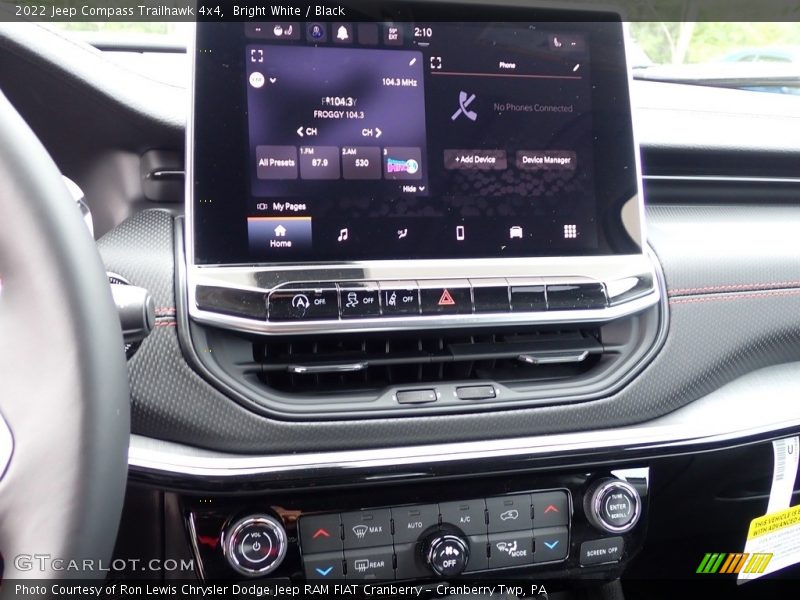 Bright White / Black 2022 Jeep Compass Trailhawk 4x4