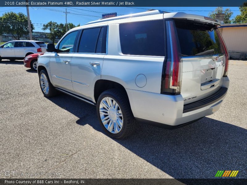 Radiant Silver Metallic / Jet Black 2018 Cadillac Escalade Platinum 4WD