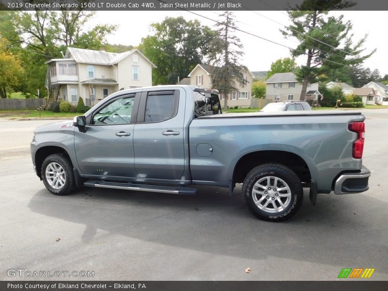 Satin Steel Metallic / Jet Black 2019 Chevrolet Silverado 1500 LT Double Cab 4WD