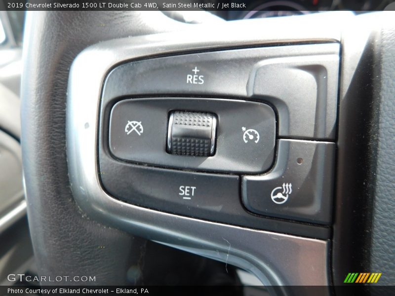 Satin Steel Metallic / Jet Black 2019 Chevrolet Silverado 1500 LT Double Cab 4WD