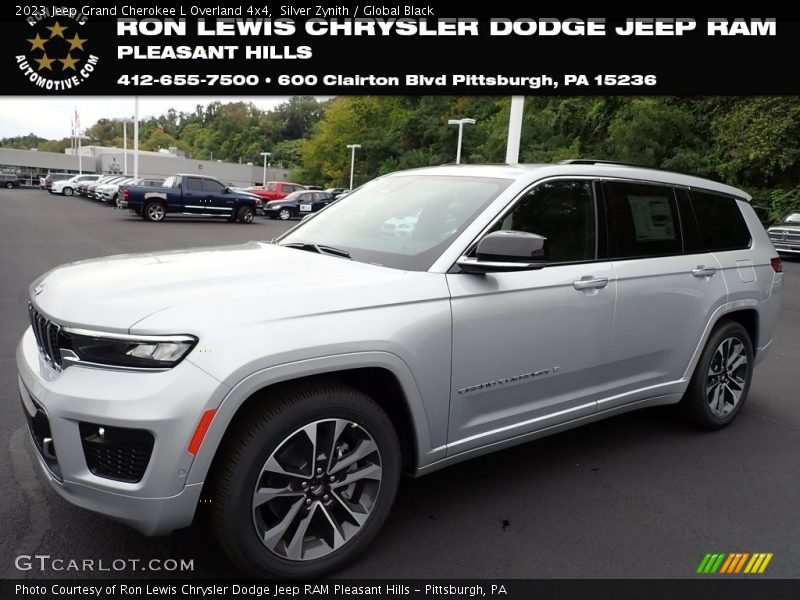 Silver Zynith / Global Black 2023 Jeep Grand Cherokee L Overland 4x4