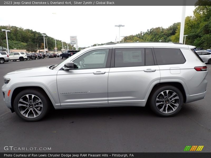 Silver Zynith / Global Black 2023 Jeep Grand Cherokee L Overland 4x4