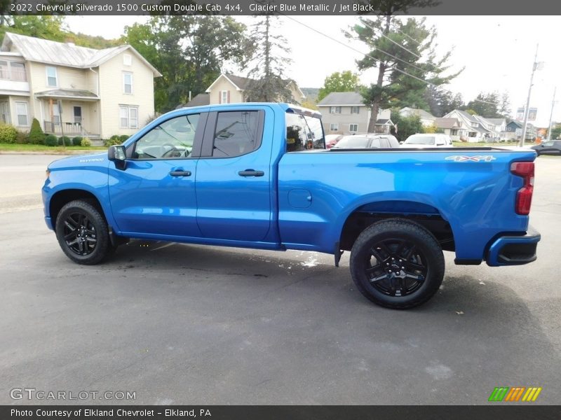 Glacier Blue Metallic / Jet Black 2022 Chevrolet Silverado 1500 Custom Double Cab 4x4
