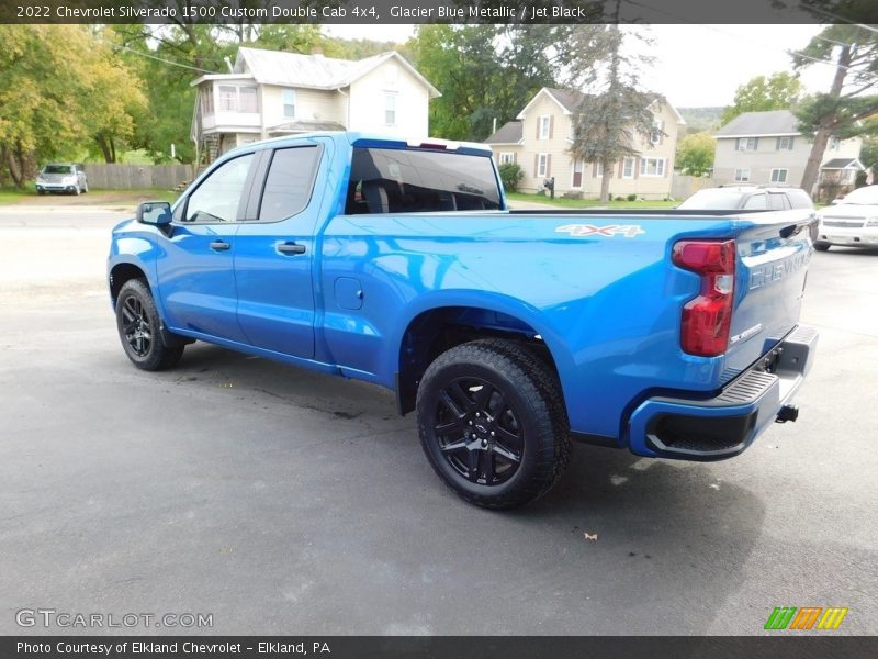 Glacier Blue Metallic / Jet Black 2022 Chevrolet Silverado 1500 Custom Double Cab 4x4