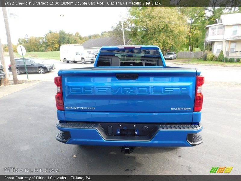 Glacier Blue Metallic / Jet Black 2022 Chevrolet Silverado 1500 Custom Double Cab 4x4