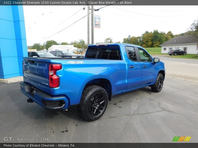 Glacier Blue Metallic / Jet Black 2022 Chevrolet Silverado 1500 Custom Double Cab 4x4