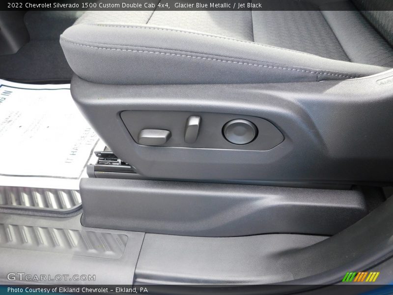 Glacier Blue Metallic / Jet Black 2022 Chevrolet Silverado 1500 Custom Double Cab 4x4