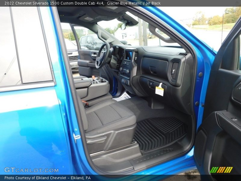 Glacier Blue Metallic / Jet Black 2022 Chevrolet Silverado 1500 Custom Double Cab 4x4