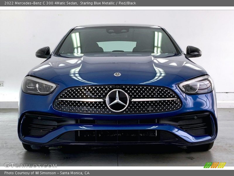 Starling Blue Metallic / Red/Black 2022 Mercedes-Benz C 300 4Matic Sedan