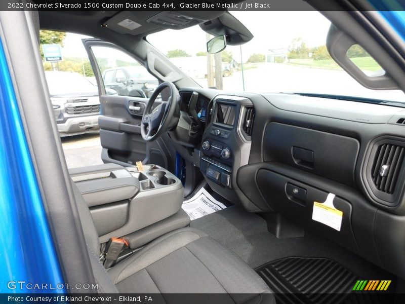 Glacier Blue Metallic / Jet Black 2022 Chevrolet Silverado 1500 Custom Double Cab 4x4