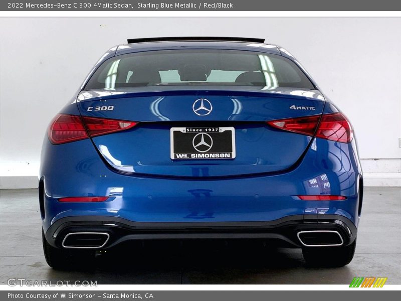 Starling Blue Metallic / Red/Black 2022 Mercedes-Benz C 300 4Matic Sedan