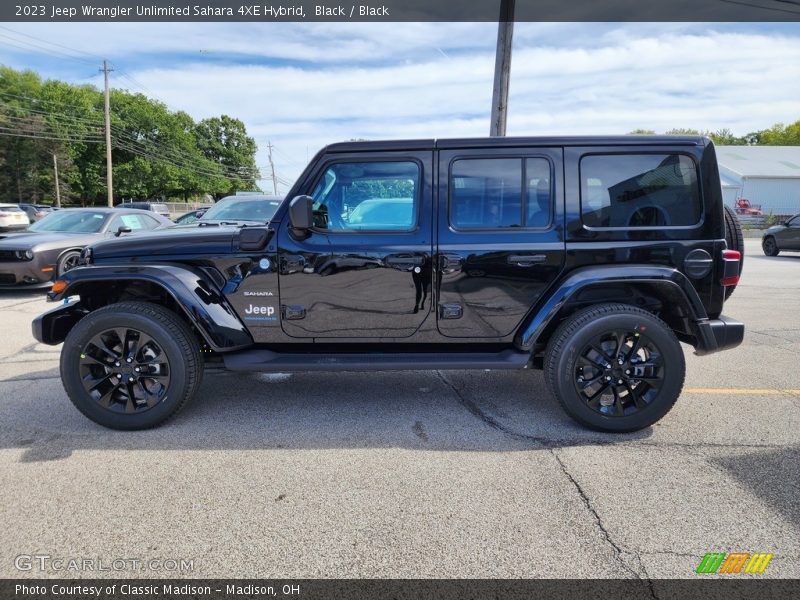 Black / Black 2023 Jeep Wrangler Unlimited Sahara 4XE Hybrid