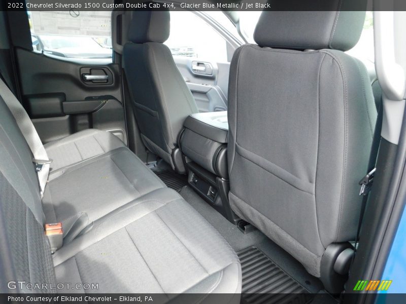 Glacier Blue Metallic / Jet Black 2022 Chevrolet Silverado 1500 Custom Double Cab 4x4
