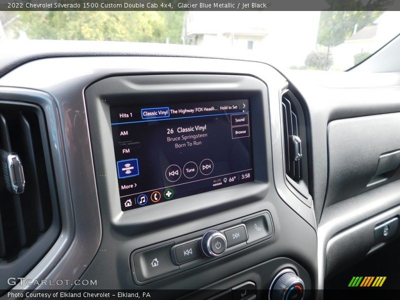 Glacier Blue Metallic / Jet Black 2022 Chevrolet Silverado 1500 Custom Double Cab 4x4